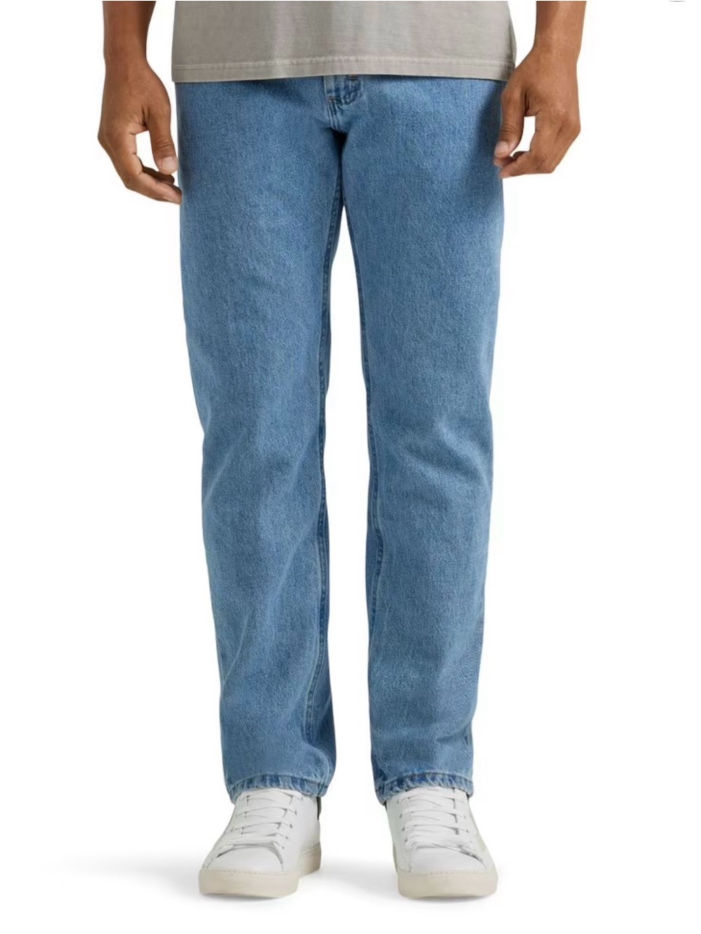 Wrangler Men's Straight Jeans in Light Blue Denim